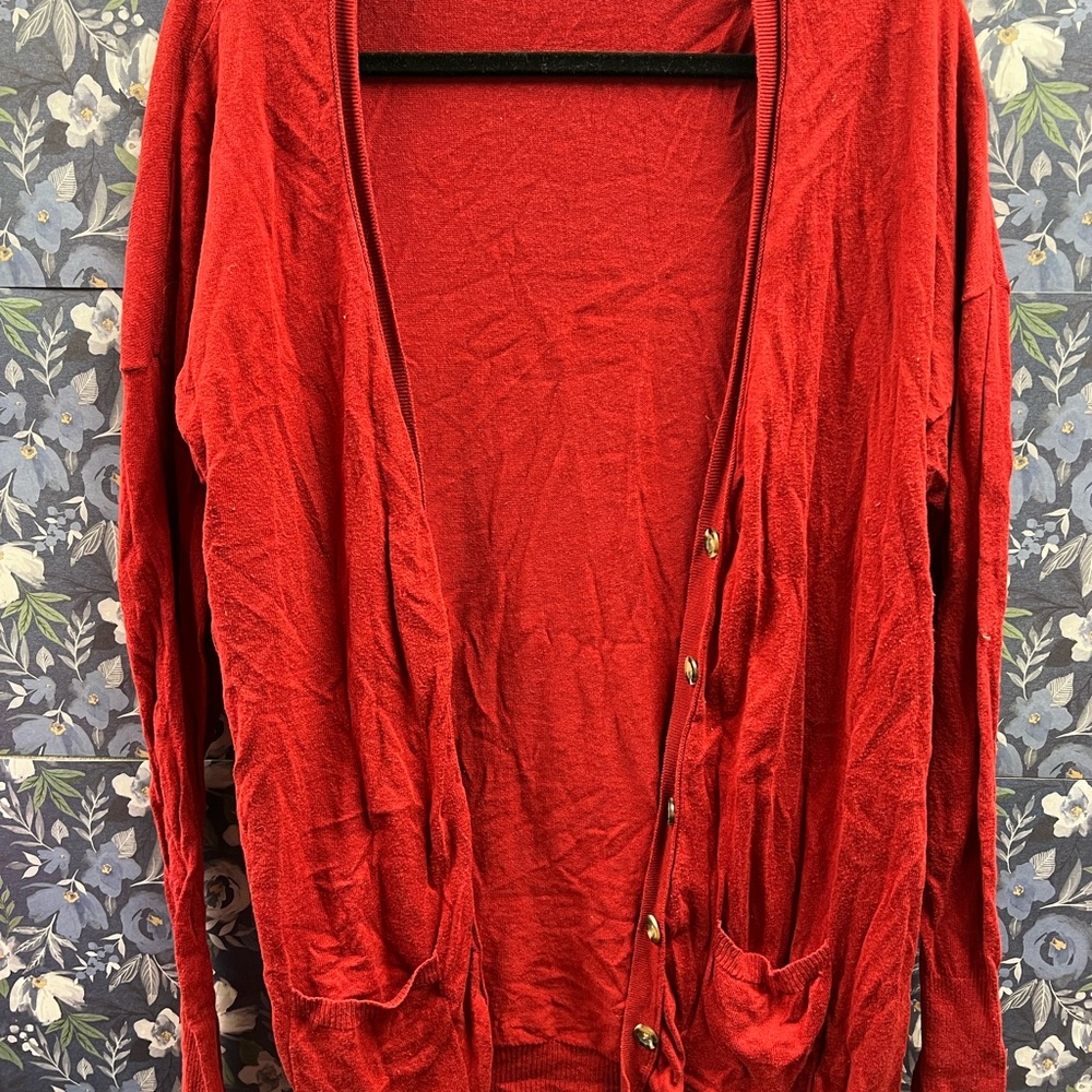 Deep red mossimo cardigan